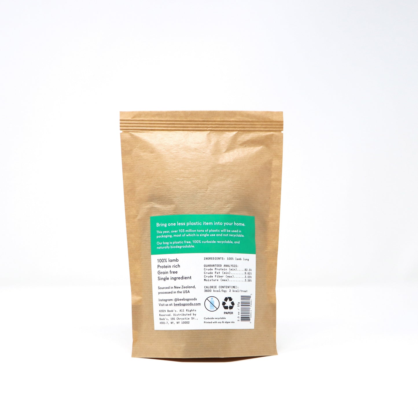 Medium refill bag filled with higest quality lamb lung dog treats